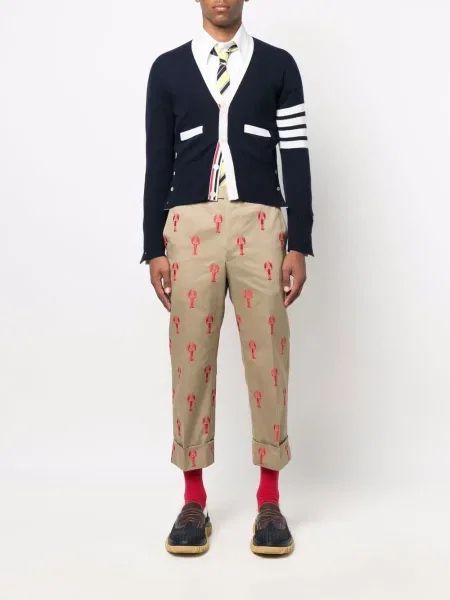 Cardigan Thom Browne din cașmir albastru