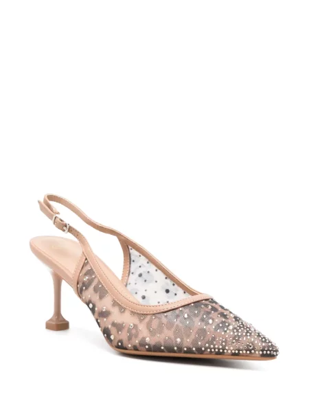 Pantofi cu toc Exè cu imagine cu model leopard maro