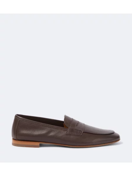 Pantofi loafer Frescobol Carioca din piele maro