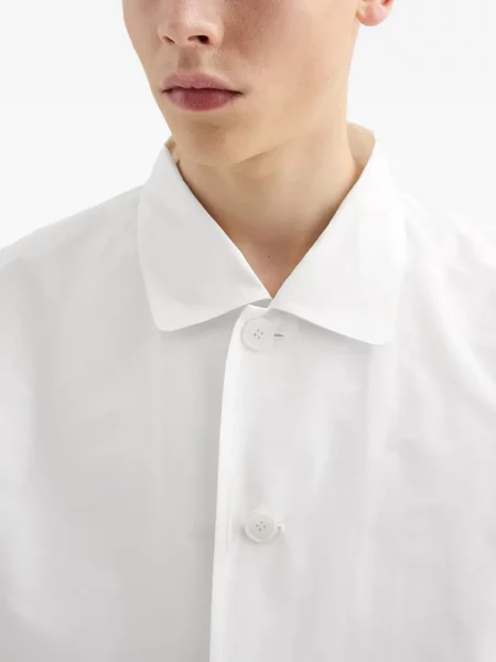 Jednořadý kabát Jil Sander bílý