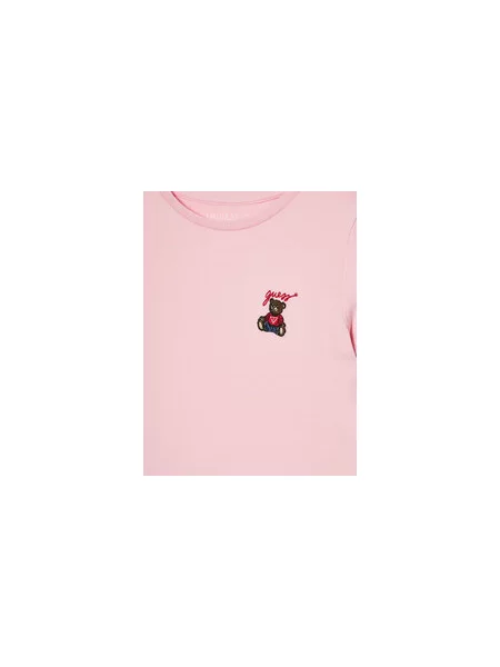 Guess Marškinėliai Regular Fit rožinė