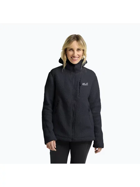 Bluză pentru femei Jack Wolfskin Cradle Mountain Pile Full Zip phantom