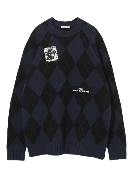 Pulover Undercover cu model argyle albastru