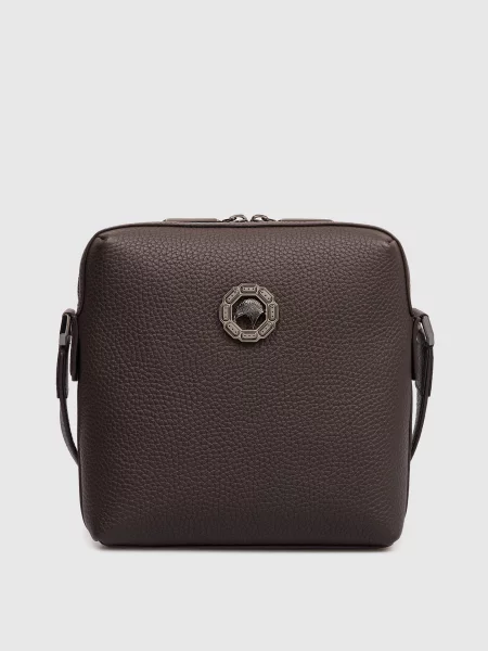 Кожаная сумка Stefano Ricci коричневая