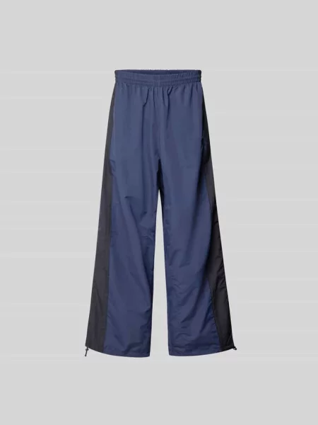 Spodnie typu track pants o szerokim kroju z elastycznym pasem Vetements granatowe