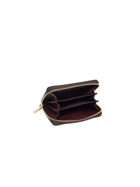 Calvin Klein Peňaženka Foil Glossy Square Zip Around hnedá