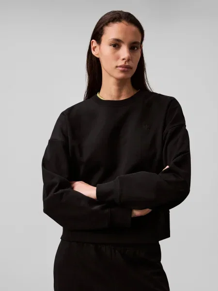 Calvin Klein Jeans Bluză de molton negru