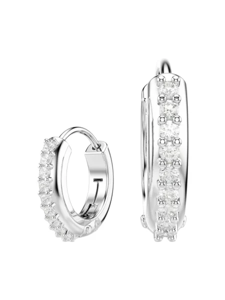 Lniane kolczyki Swarovski szare