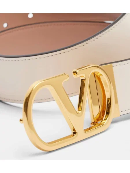 Curea Valentino Garavani din piele reversibilă alb