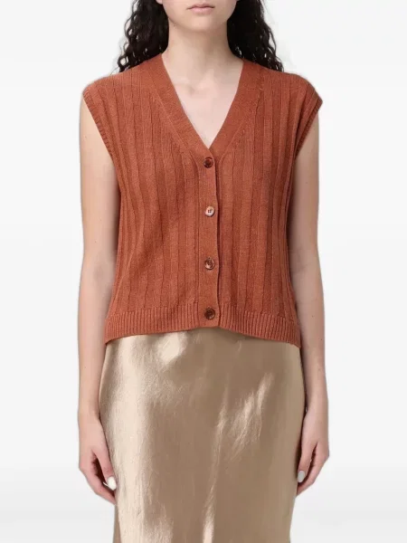 Vestă Max Mara de in portocaliu