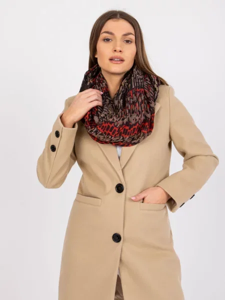 Fular Fashionhunters cu imagine portocaliu