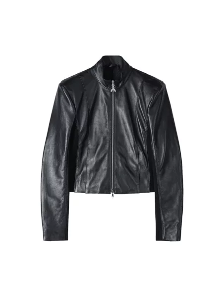 Kurtka skórzana Patrizia Pepe czarna