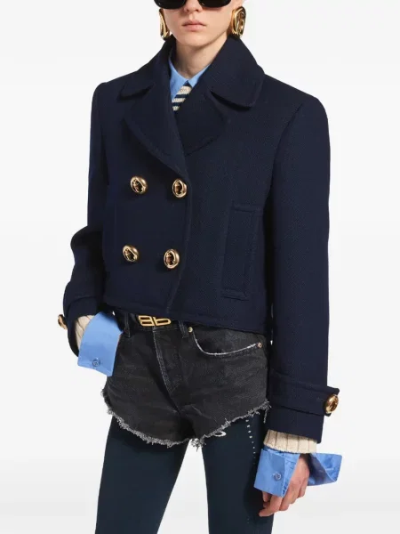 Kabát Balenciaga modrá