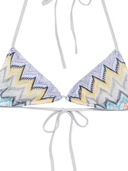 Bikini Missoni tricotate alb