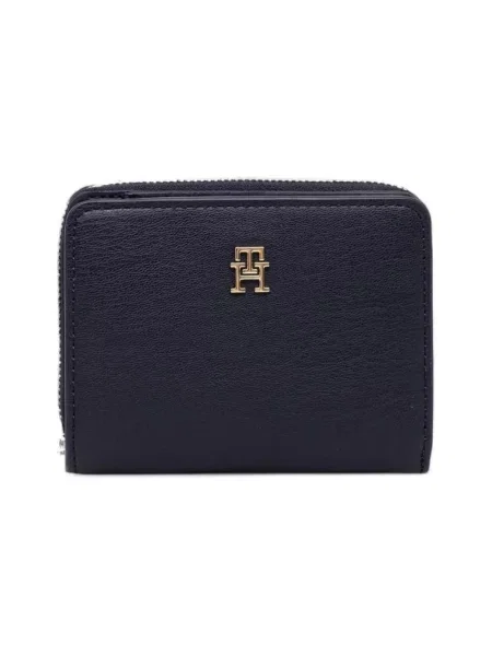 Tommy Hilfiger Portfel Kobiety Sztuczna skóra czarny jednolity ONE SIZE niebieski