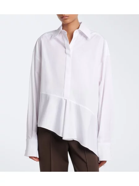 Cămașă Sportmax asimetrică din poplin alb