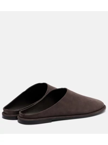 Papuci tip mules A.emery din piele de căprioară maro