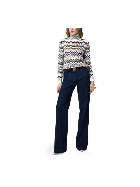 Sweter z golfem Missoni wełniany