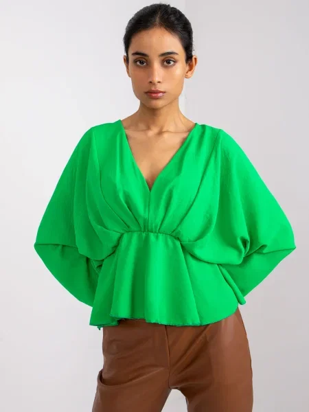 Bluză Fashionhunters verde