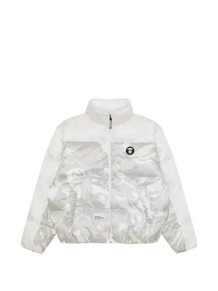 Geacă cu puf Aape By A Bathing Ape cu imagine cu model camuflaj alb