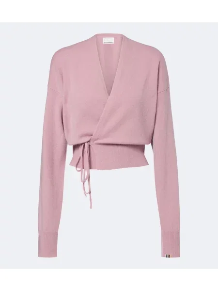 Cardigan Extreme Cashmere din cașmir plic roz