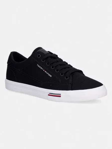 Tenis superge Tommy Hilfiger Vulc Core Rwb Long Lace Cvs črna