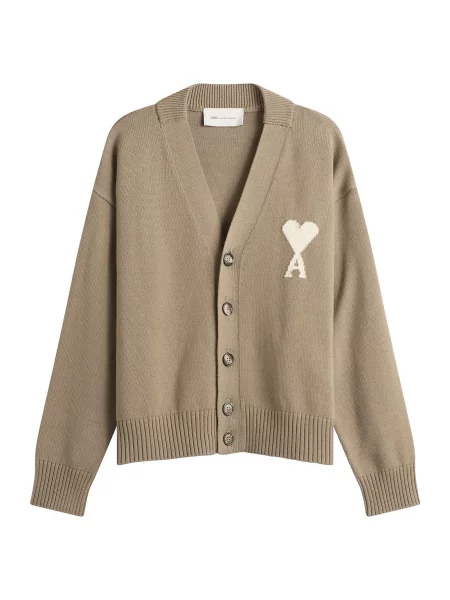 Sweter Ami Paris beżowy