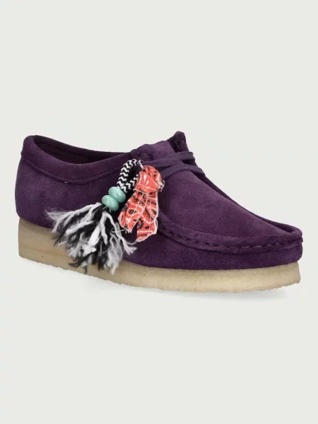 Pantofi Clarks Originals din piele violet