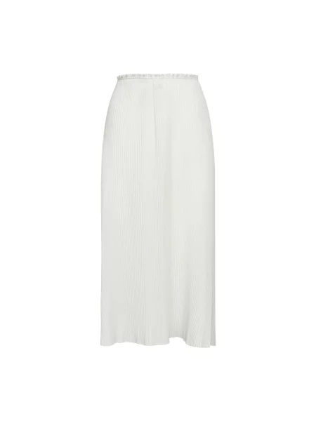 Spódnica midi Co do kolan beżowa