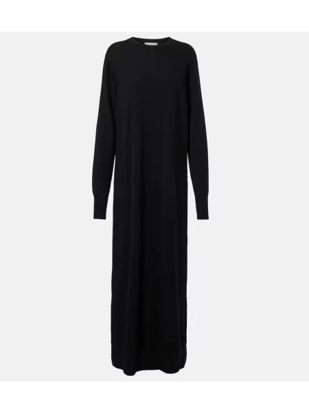 Maxi rochie maxi The Row din cașmir de costum negru