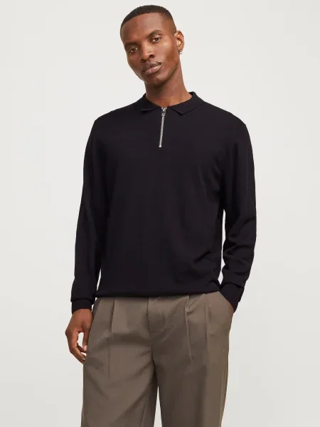 JACK & JONES Pulover JJEEmil' negru