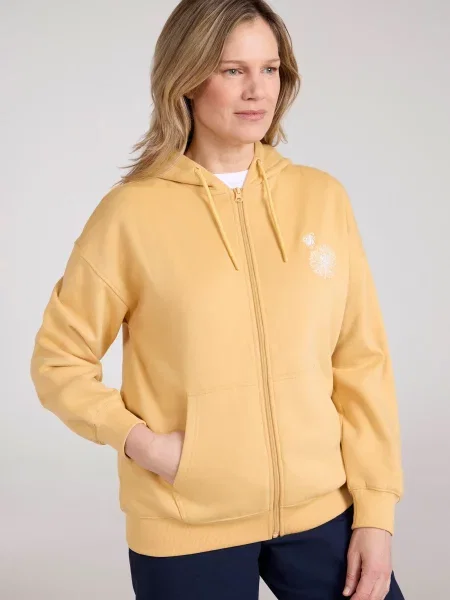 Bluza z kapturem — haftowany słonecznik 