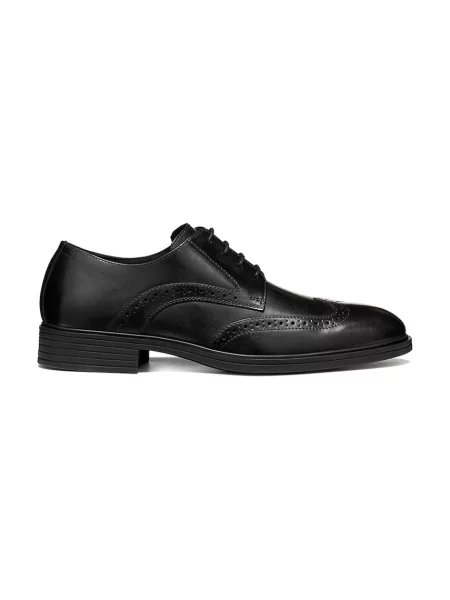 Geox pantofi Oxford pentru bărbați din piele U THORIAN negru
