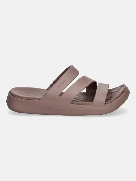 Pantofi Crocs cu bretele maro