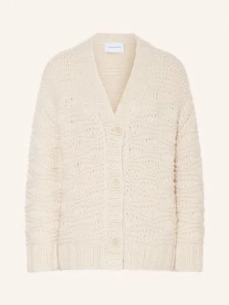 Iris Von Arnim Kardigan Oversize Iris Iconic 50 Z Kaszmirem beige beżowy