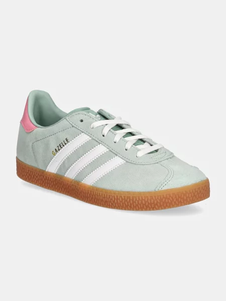 Детски велурени маратонки adidas Originals GAZELLE зелено