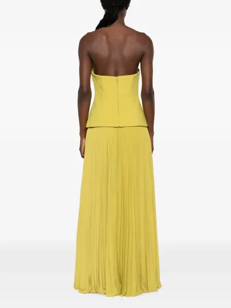Rochie maxi Solace London fără bretele galben