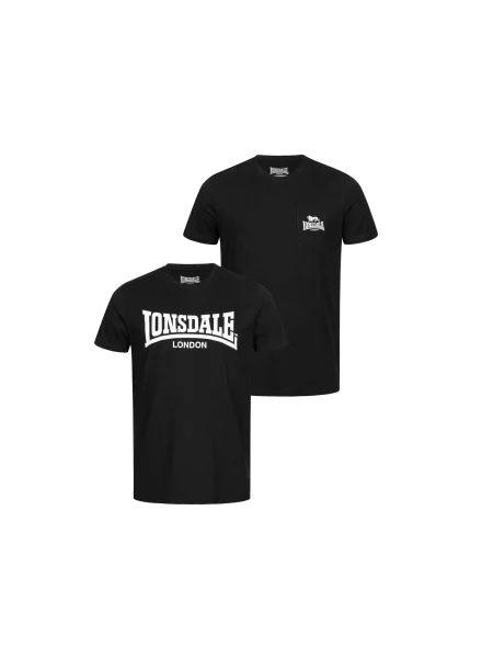 LONSDALE Tricou negru alb