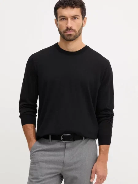 Vlněný svetr Paul&Shark pánský černá