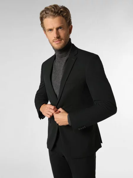 Finshley & Harding Garnitur Mężczyźni Slim Fit jednolity 50 zielony