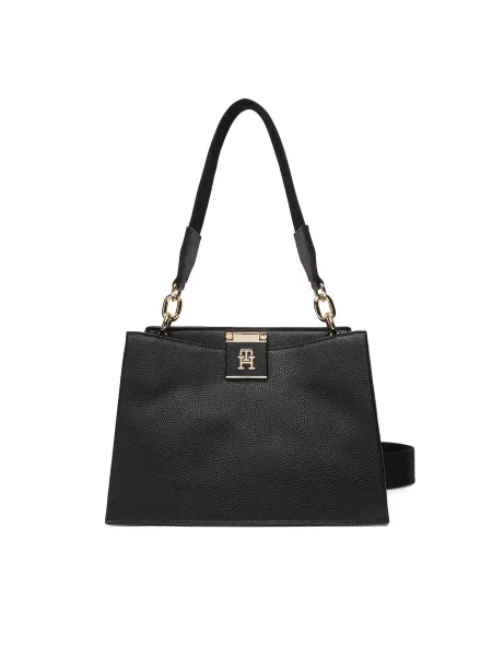 Tommy Hilfiger Ročna torba Th Her Med Satchel črna