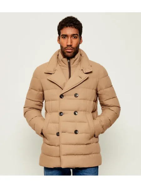 Herno De puf geacă 2 în 1 cu adaos de lână bej