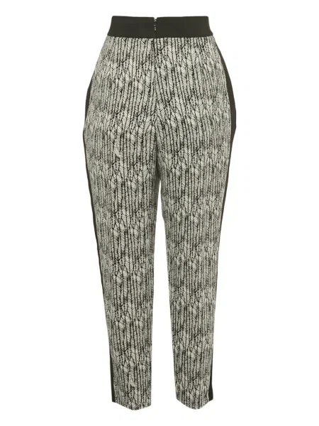 Pantaloni Elisabetta Franchi cu imagine alb