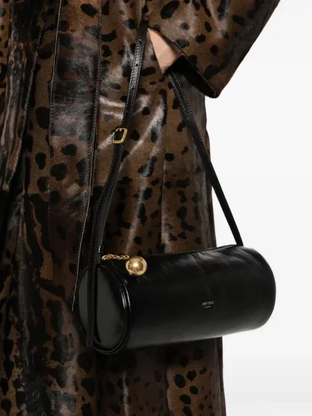 Geantă plic Jimmy Choo din piele negru