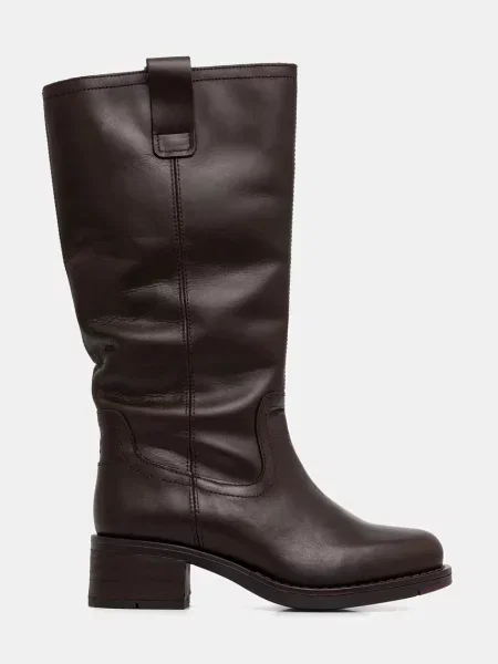 Кожаные сапоги Fly London коричневые