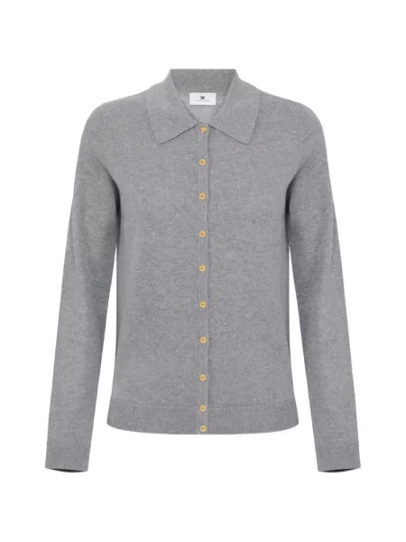 Cardigan Elisabetta Franchi tricotate gri