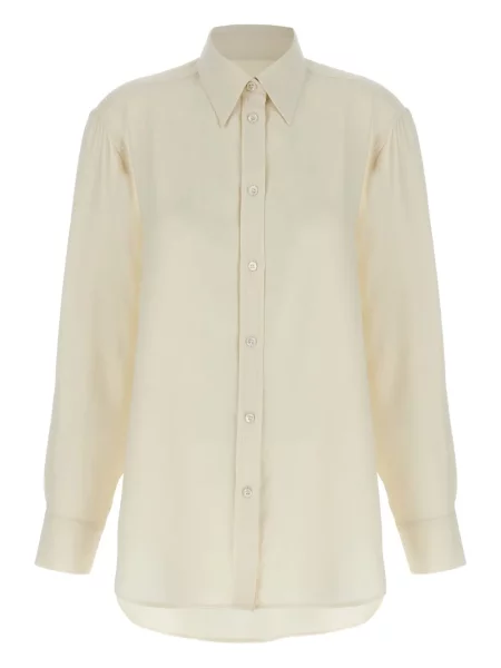Cămașă Brioni de mătase alb