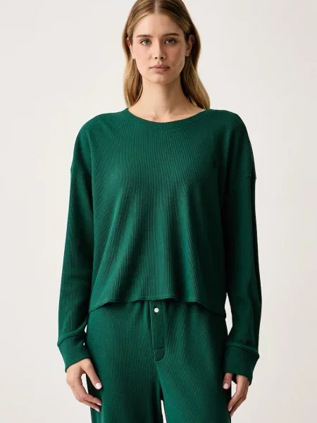Polo Ralph Lauren dvojdielne pyžamo dámske s bavlnou zelená