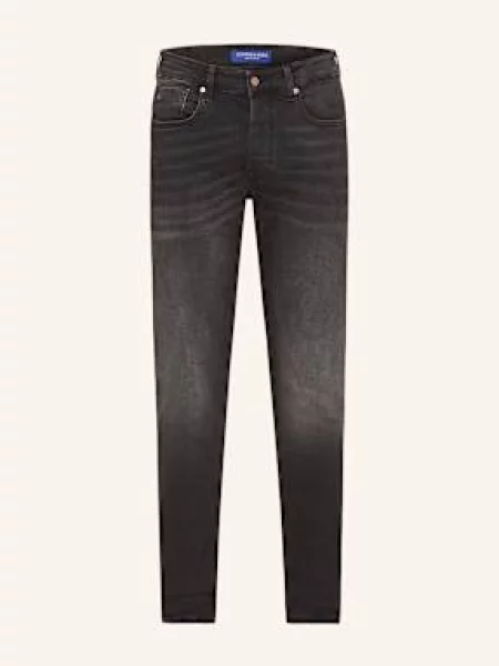 Scotch & Soda Jeansy Core Slim Fit grau czarne
