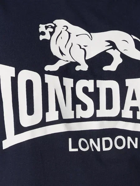 Футболка Lonsdale с автографом синяя